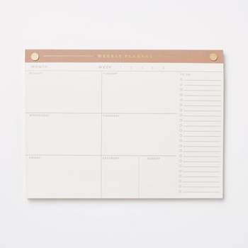 52 Page Special Rule Weekly Tear Off Planner 10" x 7.5" Mauve  - Threshold™