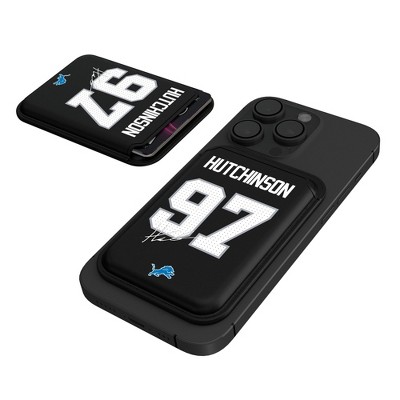Keyscaper NFL Detroit Lions Players Game Tactic Black Magnetic Credit Card Wallet
