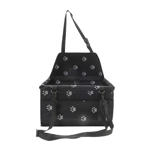 Unique Bargains Foot Prints Pet Car Seat Cover 15.75"x12.6"x9.84" Black 1 Pc - 1 of 4