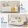 Twin Metal Daybed with Trundle, Pullout Trundle Bed Frame with Arched Headboard, Guest Sofa Bed with Steel Slat Support, No Box Spring Required - 4 of 4