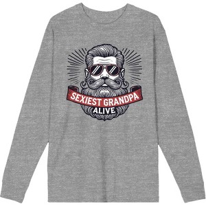 Sexiest Grandpa Alive
 Adult Crew Neck Long Sleeve Tee - 1 of 2