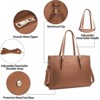 Laptop Bag for Women Waterproof Lightweight Leather 15.6 Inch Computer Tote Bag - 2 of 4