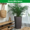 30" Tall Rattan Flower Pot, Self-Watering Planter with Wheels, Water Level Monitor & 2 Trays (2 Pcs) - 2 of 4