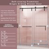 NicBex Shower Door Frameless Single Sliding Shower Doors, 5/16" (8mm) Thick Tempered Glass with Explosion-proof Film for Bathroom - 3 of 4