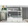 Twin Over Twin Wood Bunk Bed with Trundle and Drawers - 4 of 4