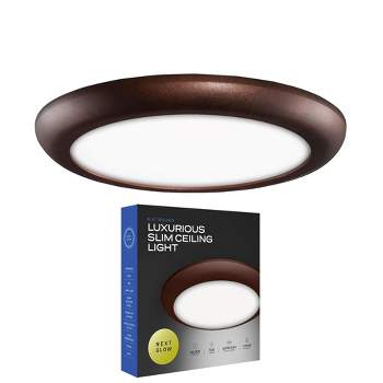 Next Glow Ultra Slim 6.5" LED Ceiling Light Fixture, 3000K Round Flush Mount Light