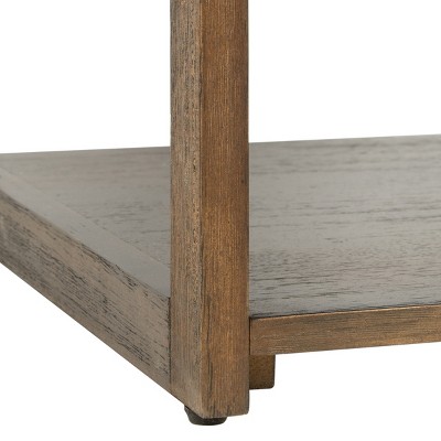 Transitional Dark Chocolate 1-Drawer Nightstand with White Marble Top