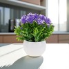 Unique Bargains Artificial Plants Semi-circle Lotus Bowl Plastic 2.95"x2.95"x6.69" 1 Pc - 2 of 4