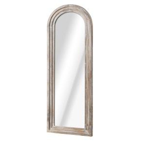 HomeRoots 71" White Solid Wood Arch Freestanding Framed Full Length Mirror - 1 of 4