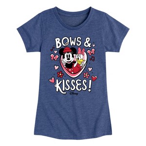 Girls' - Disney - Bows And Kisses Fitted Short Sleeve Graphic T-Shirt - 1 of 4