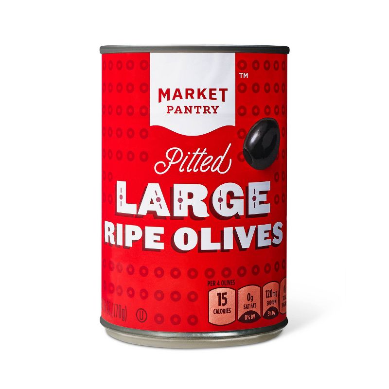 Large Pitted Black Olives - 6oz - Market Pantry&#8482;, 1 of 4
