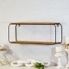 VIP Wood 24 in. Brown 2 Tier Wall Shelf - 2 of 4