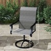 Patio Swivel Chairs Set of 2, High Back Patio Dining Chairs with All-Weather Mesh for Backyard, Lawn, Garden - 3 of 4