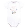 Hudson Baby Infant Girl Cotton Bodysuits, Vintage Blossom - 3 of 4