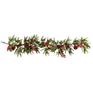 Nearly Natural 54-in Holly Berry Garland - 1 of 1