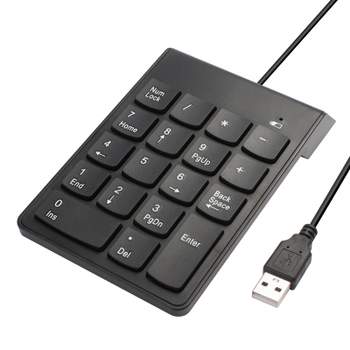 Macally Full Aluminum Wired Keyboard With Number Keypad And 2 Port Usb Hub  : Target