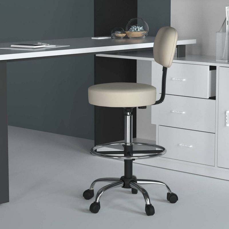 Medical/Drafting Stool with Back Cushion - Boss Office Products, 3 of 12