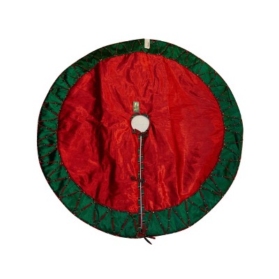 Season's Designs 52In Red/Green Tree Skirt 2 Asst