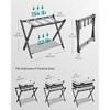 SONGMICS Luggage Rack with Fabric Storage Shelf Suitcasa Stand for Guest Room Bedroom Folding - 4 of 4