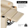 Leather Recliner Chair, Manual Recliner w/Comfortable Arms and Cup Holders for Living Room CF8011 - 4 of 4