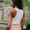 Amaryllis Women's Ribbed Tank Top Sleeveless Lightweight Stretch Knit Round Neck Fitted Basic Layering Essential - 4 of 4