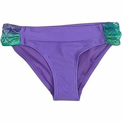 GO COCO Little Girls’ 2-Piece Lace Design Tankini Swimsuit Set, Violet Lace, 5/6 — фото 4