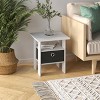 HOMLUX 2PCS Modern Bedside End Table Nightstand with Removable Drawer & Open Shelf - 2 of 4