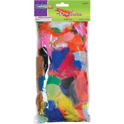 Creativity Street Plumage Feathers, 2-5 Inches, Assorted Bright Colors, 1 oz Bag
