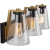 Artcraft Lighting Treviso 3 - Light Vanity in  Black/Brass - 3 of 4