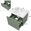 24-Inch Wall-Mounted Bathroom Storage Cabinet with 2 Drawers, Suitable for Small Bathroom Vanity Tables - 4 of 4