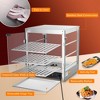 WeChef 20" 3-Tier Commercial Countertop Food Warmer Stainless Steel for Buffet Restaurant Pizza Display Case - 3 of 4