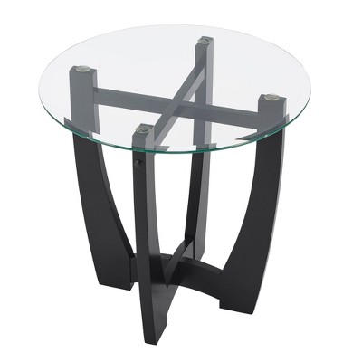 NicBex Modern 48" Oval Coffee Table with Glass Top for Living Room and Bedroom
