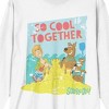 Scooby-Doo So Cool Together Crew Neck Long Sleeve White Adult Tee - 2 of 3