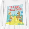 Scooby-Doo So Cool Together Crew Neck Long Sleeve White Adult Tee - image 2 of 3