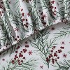 Kate Aurora Holiday Essentials Cozy Bed Collection Deep Pocket 100% Cotton Flannel Christmas Red Pines 4 Piece Sheet Set - 2 of 2