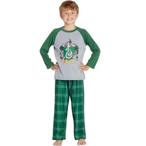 Harry Potter Boys' Raglan Shirt And Plaid Pajama Pants Set - 1 of 4