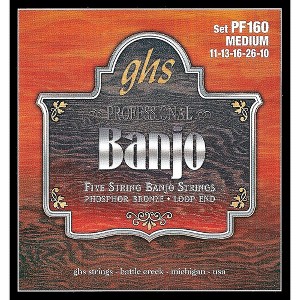 GHS Phosphor Bronze 5-String Banjo Strings Medium - 1 of 2