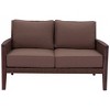 Courtyard Casual Buena Vista II Loveseat Stained Eucalyptus Wood KD  Sunbrella Fabric - 4 of 4