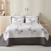 Acoinel King Size Black Rose 3-Piece Comforter Set, Soft Floral Bedding with 1 Comforter and 2 Pillowcases, Elegant Lightweight Design - 2 of 4