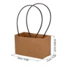 Unique Bargains 11x22x13.5cm Flower Bouquet Packaging Bag Paper Gift Bag for Party Favor Black 5 Pcs - 2 of 4