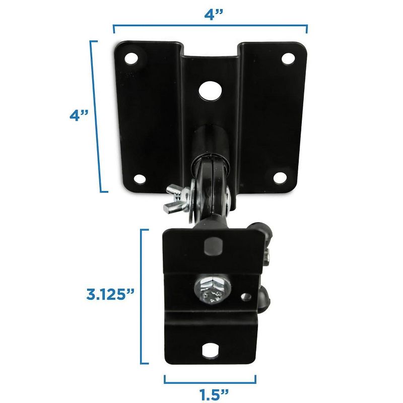 Mount-It! Speaker Mount For Wall and Ceiling, Low Profile Heavy Duty, Anti-Theft, Universal For Channel Surround Sound & Satellite Speakers, 2 Mounts, 3 of 7