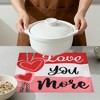 REGALWOVEN Red Pink Love Hearts Placemats Set of 6, Happy Valentine's Day Dining Table Place Mats Home Kitchen Decor - 4 of 4