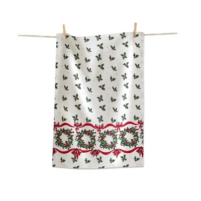 tag Vintage Holly Dishtowel