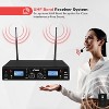 Pyle UHF Wireless Microphone System - Dual Body-Pack Transmitters, Headset & Lavalier Mics, LCD Display, Rack Mountable (PDWM3365.7) - 2 of 4