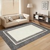 Modern Machine WashableArea Rug with Non Slip Backing Low Pile Accent Rug Foldable Contemporary Indoor Carpet - 2 of 4