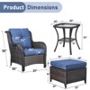 Gymojoy Outdoor Patio Chair Table with Ottoman High Back Club Chair - 2 of 4