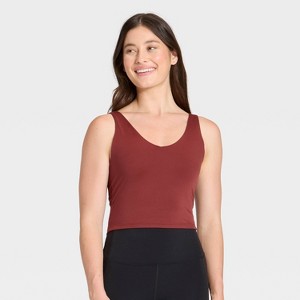 Women's Flex V-Neck Cropped Sports Bra - All In Motion™ - 1 of 4