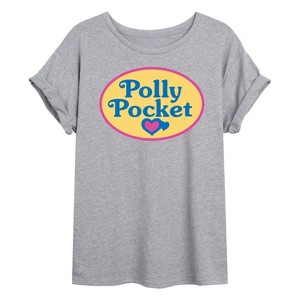 Women's - Polly Pocket - Polly Pocket Color Logo Oversized Graphic T-Shirt - 1 of 4