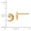 Black Bow Jewelry Mini Crescent Moon and Star Post Earrings in 14k Yellow Gold - 4 of 4