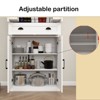 NicBex 71.85 Inch Tall Kitchen Pantry Storage Cabinet with 1 Drawer and 4 Doors for Dining Room,Bathroom,Kitchen,White - 4 of 4